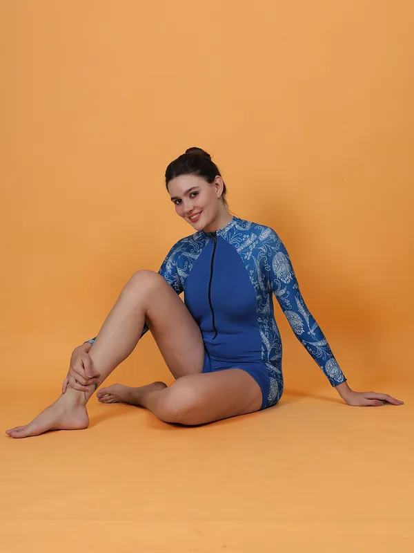 Royal_Blue_Boyleg_One_Piece_Sport_Padded_Bathing_Suits_For_Women_&_Girls