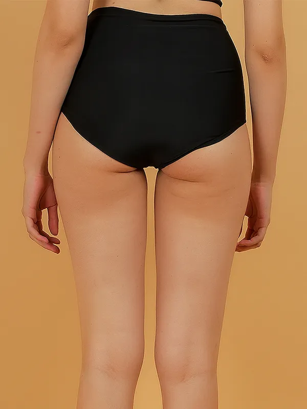 Black_High_Waisted_Bathing_Bikini_Boy_Short_Swimwear_For_Women_&_Girls