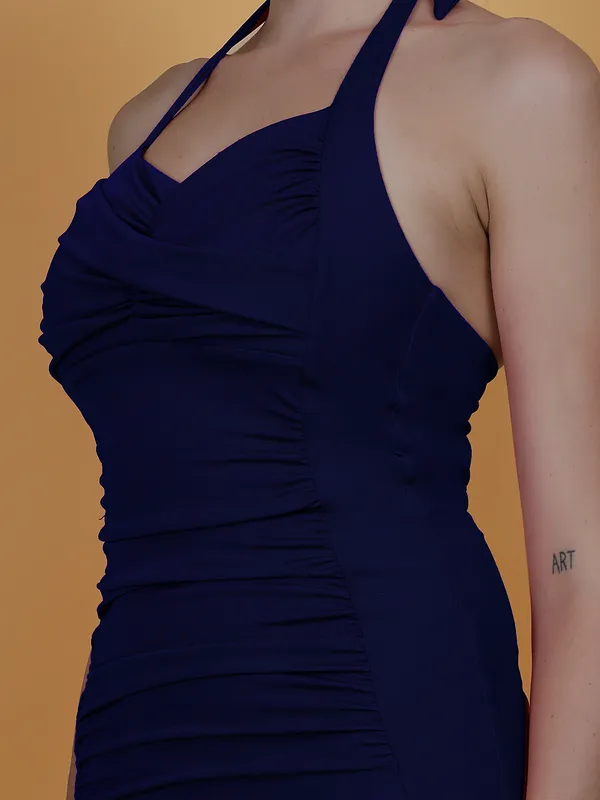 Navy_Halter_Neck_Tummy_Control_One_Piece_Vintage_Retro_Romper_Tankini_Swimsuit_For_Women_&_Girls