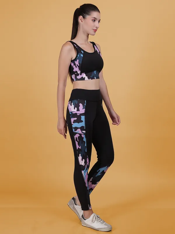 Purple_Camo_&_Black_Fytte_Printed_Workout_Tights_&_Crop_Top_Sports_Bra_Set_For_Women_&_Girls