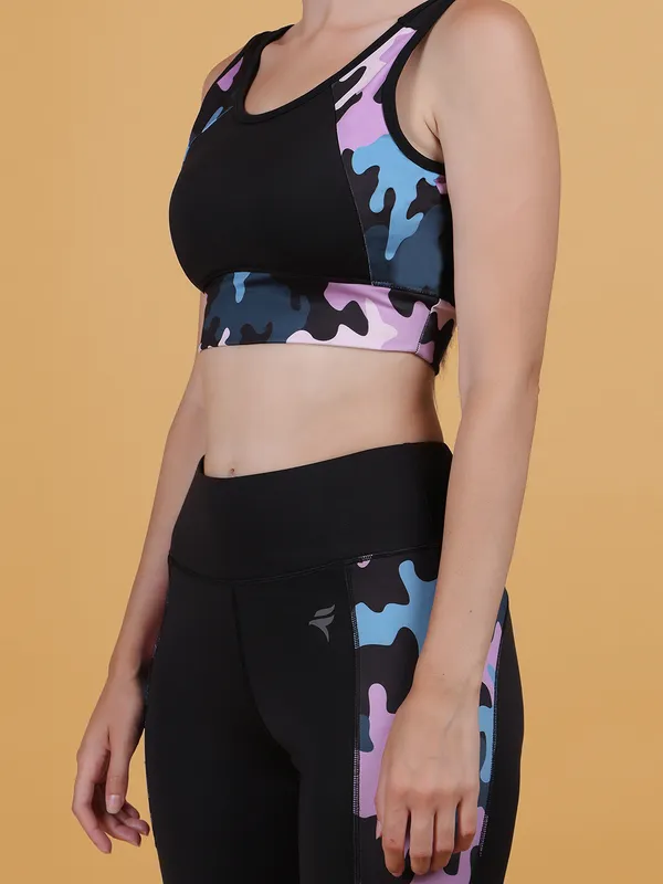 Purple_Camo_&_Black_Fytte_Printed_Workout_Tights_&_Crop_Top_Sports_Bra_Set_For_Women_&_Girls