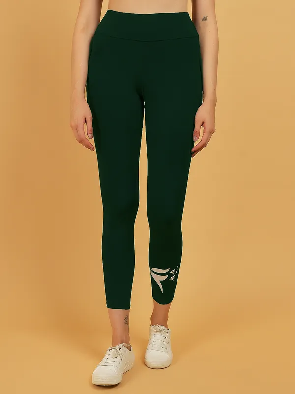 Bottle_Green_Dry_Fit_Solid_Athletics_Workout_Sports_Leggings_Tights_For_Women_&_Girls