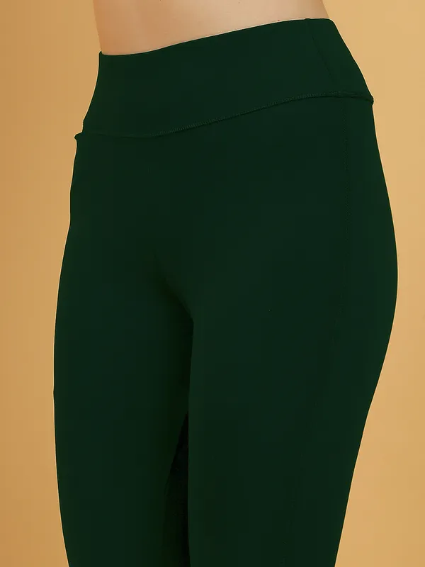 Bottle_Green_Dry_Fit_Solid_Athletics_Workout_Sports_Leggings_Tights_For_Women_&_Girls