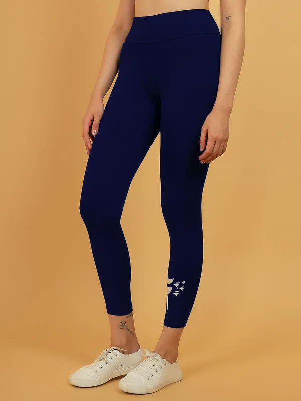 Navy_Dry_Fit_Solid_Athletics_Workout_Sports_Leggings_Tights_For_Women_&_Girls
