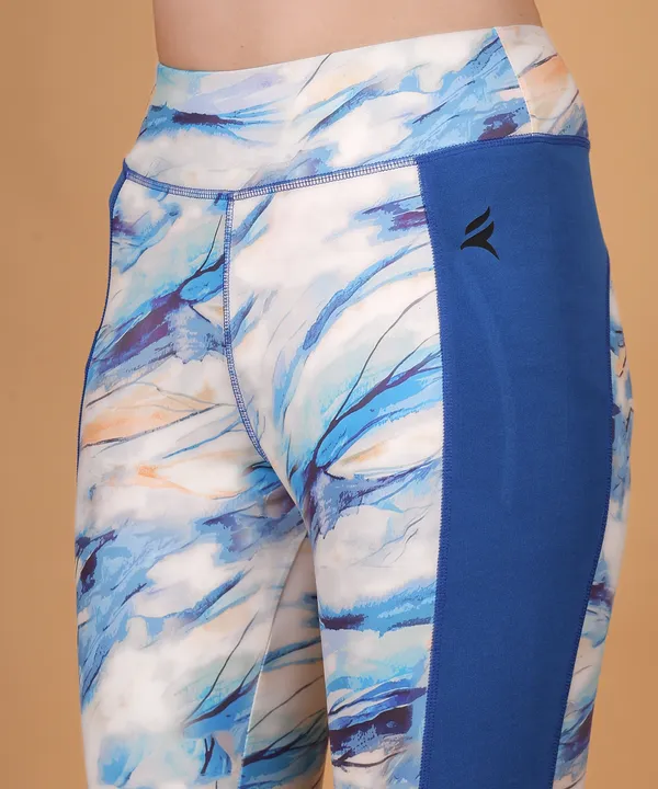 Royal_Blue_Dry_Fit_Side_Patch_Print_Athletics_Workout_Sports_Leggings_Tights_For_Women_&_Girls