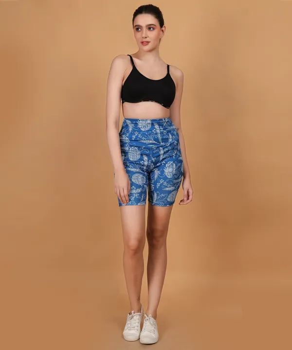 Royal_Blue_Dry_Fit_High_Waist_Fitness_Athletic_Workout_Running_Yoga_Shorts_With_Deep_Pocket_For_Women_&_Girls