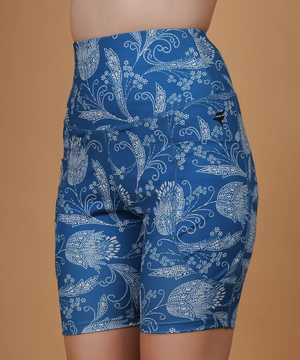 Royal_Blue_Dry_Fit_High_Waist_Fitness_Athletic_Workout_Running_Yoga_Shorts_With_Deep_Pocket_For_Women_&_Girls