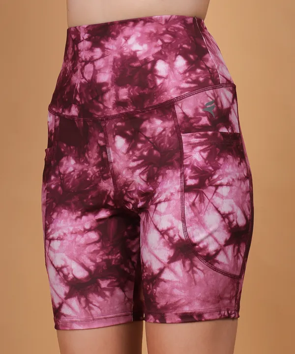 Wine_Dry_Fit_High_Waist_Fitness_Athletic_Workout_Running_Yoga_Shorts_With_Deep_Pocket_For_Women_&_Girls