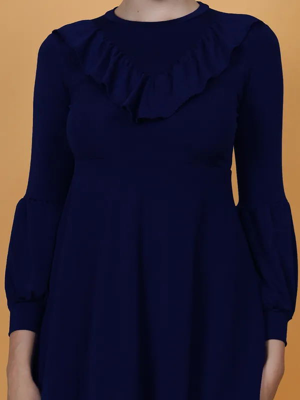 Navy_Ruffle_Hem_Full_Coverage_Long_Sleeve_3_Pc_Swimwear_For_Women_&_Girls