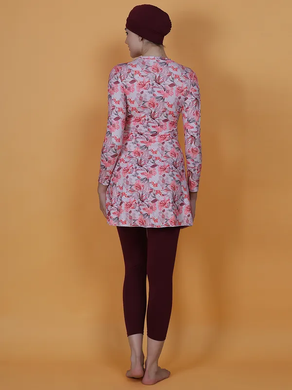 Pink_&_Wine_Printed_Scoop_Neck_Muslim_Full_Coverage_Long_Sleeve_3_Pc_Swimwear_For_Women_&_Girls