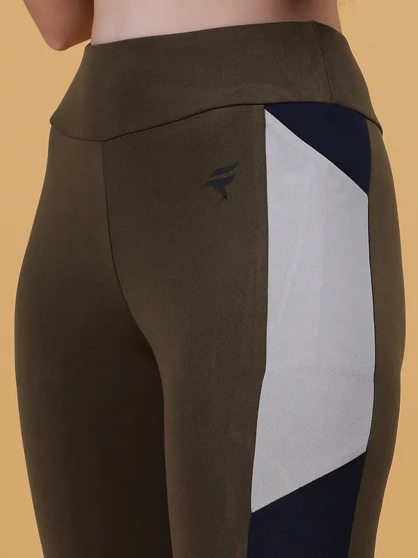 Olive_Navy_&_Grey_Dry_Fit_Bold_Color_Stripe_Athletics_Workout_Sports_Leggings_Tights_For_Women_&_Girls
