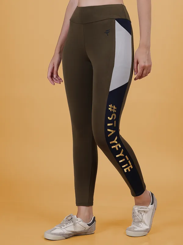Olive_Navy_&_Grey_Dry_Fit_Bold_Color_Stripe_Athletics_Workout_Sports_Leggings_Tights_For_Women_&_Girls