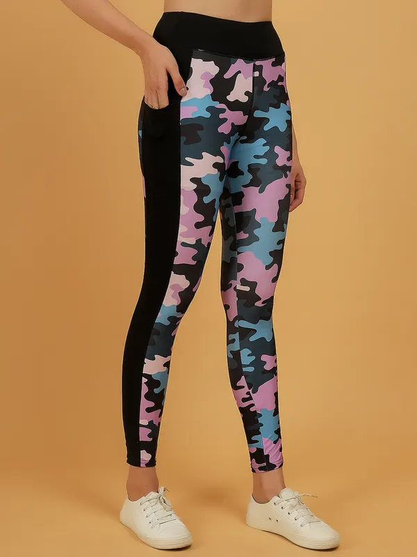 Purple_Camo_&_Black_Fytte_Dry_Fit_Camo_Print_Athletics_Workout_Sports_Leggings_Tights_For_Women_&_Girls