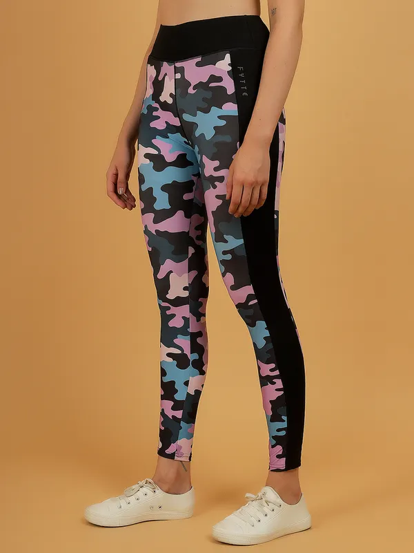 Purple_Camo_&_Black_Fytte_Dry_Fit_Camo_Print_Athletics_Workout_Sports_Leggings_Tights_For_Women_&_Girls