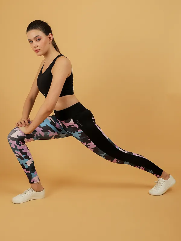 Purple_Camo_&_Black_Fytte_Dry_Fit_Camo_Print_Athletics_Workout_Sports_Leggings_Tights_For_Women_&_Girls