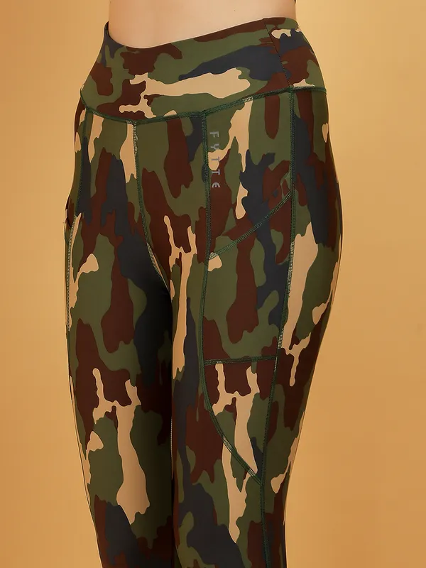 Green_Camo_Dry_Fit_Camouflage_Print_Athletics_Workout_Sports_Leggings_Tights_For_Women_&_Girls