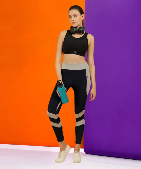 Navy_&_Grey_Dry_Fit_Cross_Stripe_Athletics_Workout_Sports_Leggings_Tights_For_Women_&_Girls