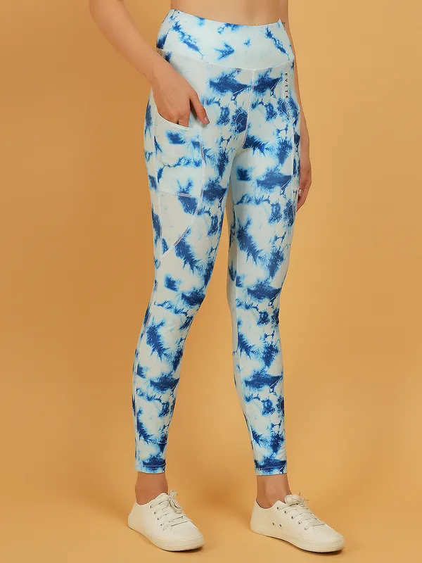 Blue_Dry_Fit_Tie_Dye_Print_Athletics_Workout_Sports_Leggings_Tights_For_Women_&_Girls
