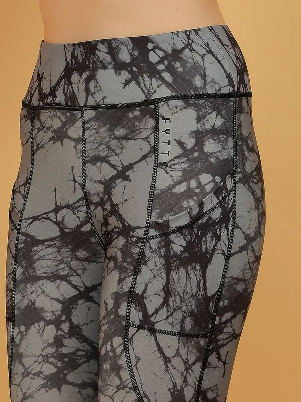 Grey_Dry_Fit_Tie_Dye_Print_Athletics_Workout_Sports_Leggings_Tights_For_Women_&_Girls