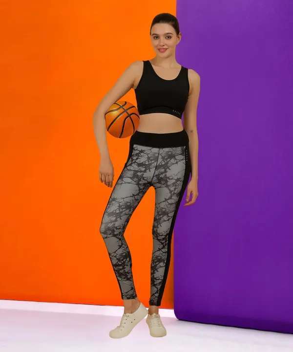 Grey_&_Black_Dry_Fit_Tie_Dye_Print_Athletics_Workout_Sports_Leggings_Tights_For_Women_&_Girls