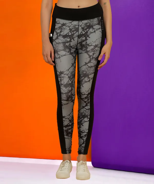 Grey_&_Black_Dry_Fit_Tie_Dye_Print_Athletics_Workout_Sports_Leggings_Tights_For_Women_&_Girls