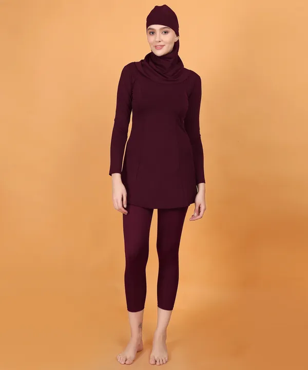 Wine_Muslim_Full_Coverage_Long_Sleeve_3_Pc_Swimwear_For_Women_&_Girls