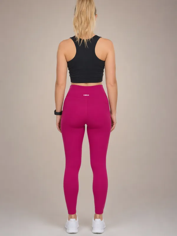 FYTTE_Solid_Activewear_Workout_Yoga_Gym_Tights_&_Crop_Top_Sports_Bra_Set_Fitness_Yoga_Co-ords_Sets_BlackMagenta