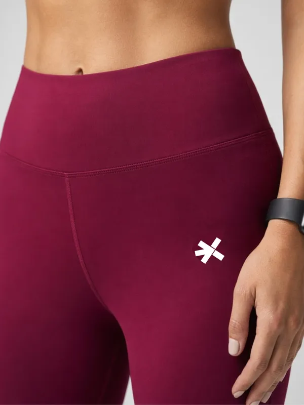 FYTTE_Solid_Activewear_Workout_Yoga_Gym_Tights_&_Crop_Top_Sports_Bra_Set_Fitness_Yoga_Co-ords_Sets_BlackWine