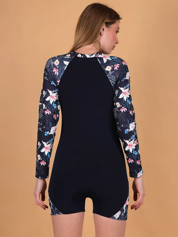 Navy_Boyleg_One_Piece_Sport_Padded_Bathing_Suits_For_Women_&_Girls