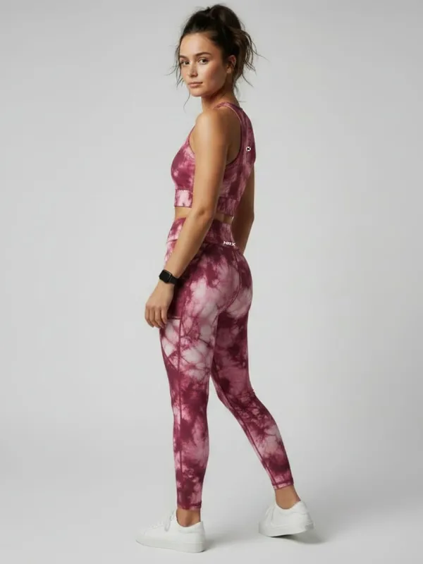 HRX_Printed_Activewear_Workout_Yoga_Gym_Tights_&_Crop_Top_Sports_Bra_Set_Fitness_Yoga_Co-ords_Sets_WineTieDye