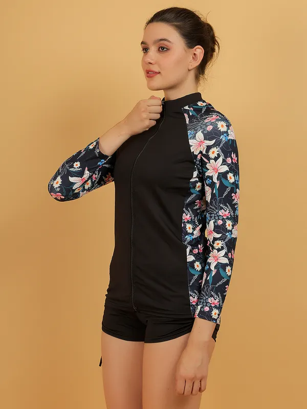 FYTTE_3_Piece_Zipper_Rash_Guard_T-Shirt_Swimsuits_with_Tank_Bikini_Top_&_High_Waist_Boyshort_Swimset_for_women
