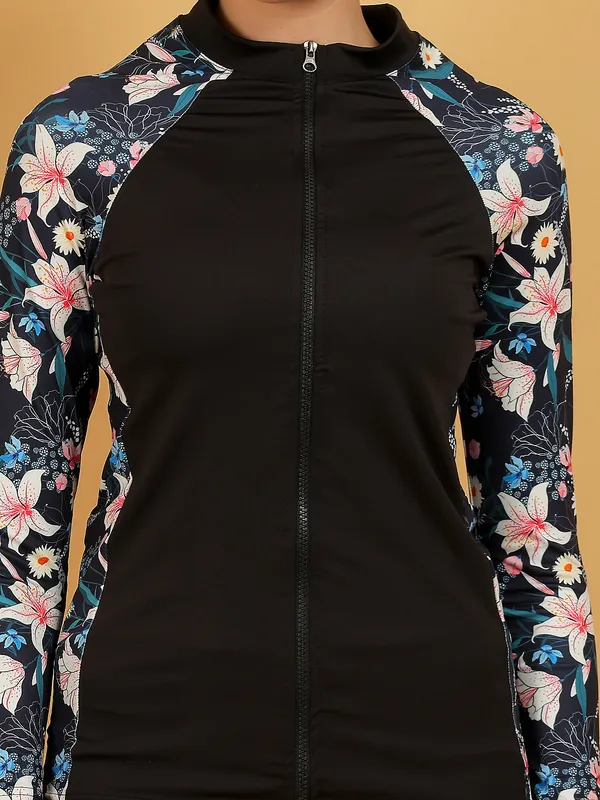 FYTTE_3_Piece_Zipper_Rash_Guard_T-Shirt_Swimsuits_with_Tank_Bikini_Top_&_High_Waist_Boyshort_Swimset_for_women