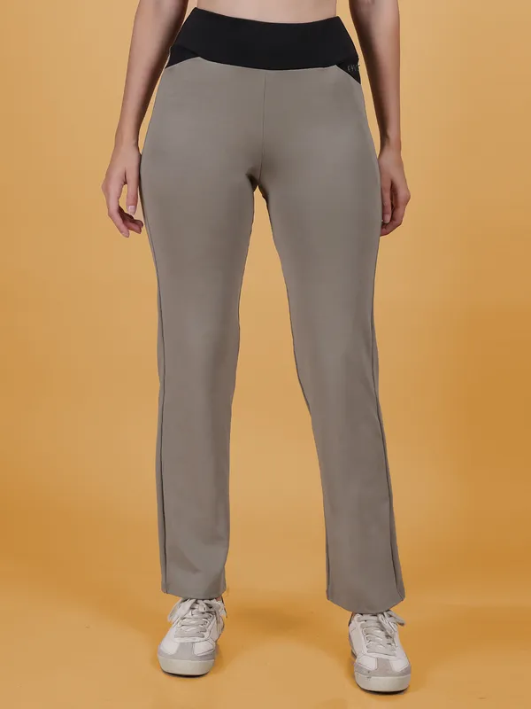 Cement_&_Black_Dry_Fit_Color_Block_Athletics_Flared_Workout_Sports_Yoga_Pants_For_Women_&_Girls