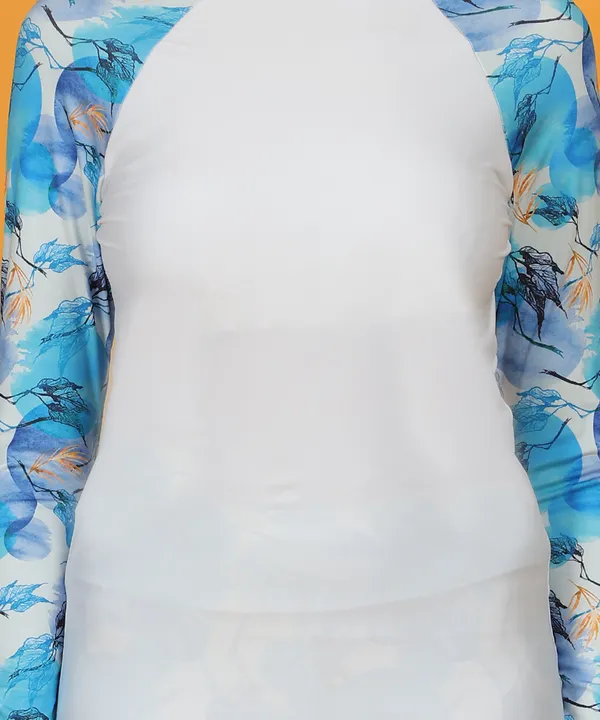 Blue_&_White_T-Shirt_With_Boyshorts_Bottoms_Bathing_Suits_For_Women_&_Girls