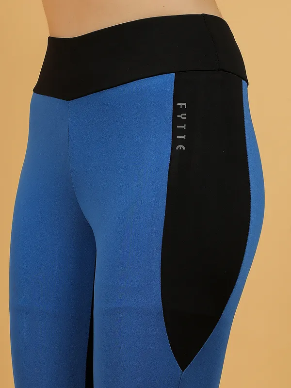 Royal_Blue_&_Black_Dry_Fit_Cross_Stripe_Athletics_Workout_Sports_Leggings_Tights_For_Women_&_Girls