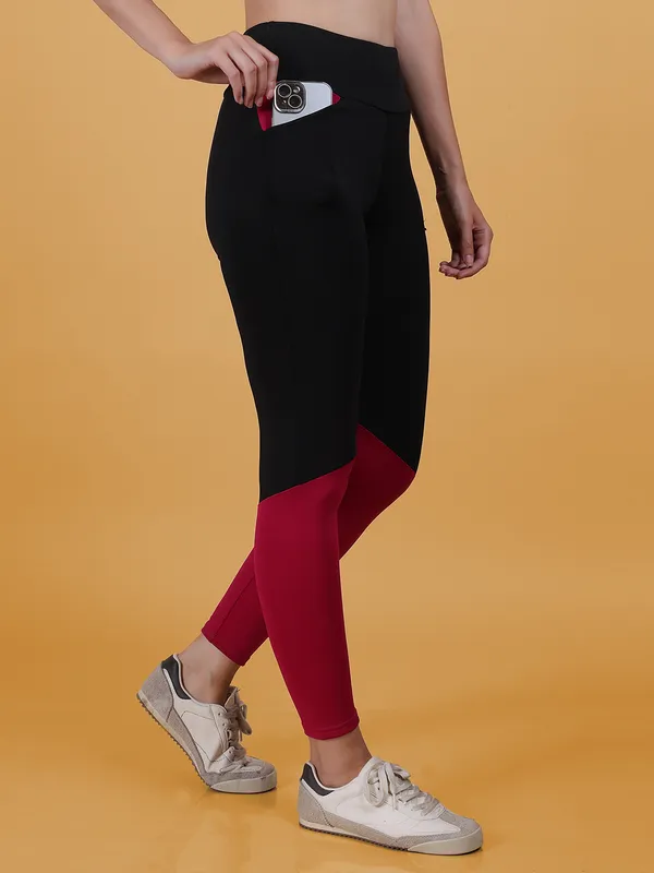 Black_&_Pink_Dry_Fit_Color_Block_Athletics_Gym_Workout_Sports_Leggings_Tights_For_Women_&_Girls