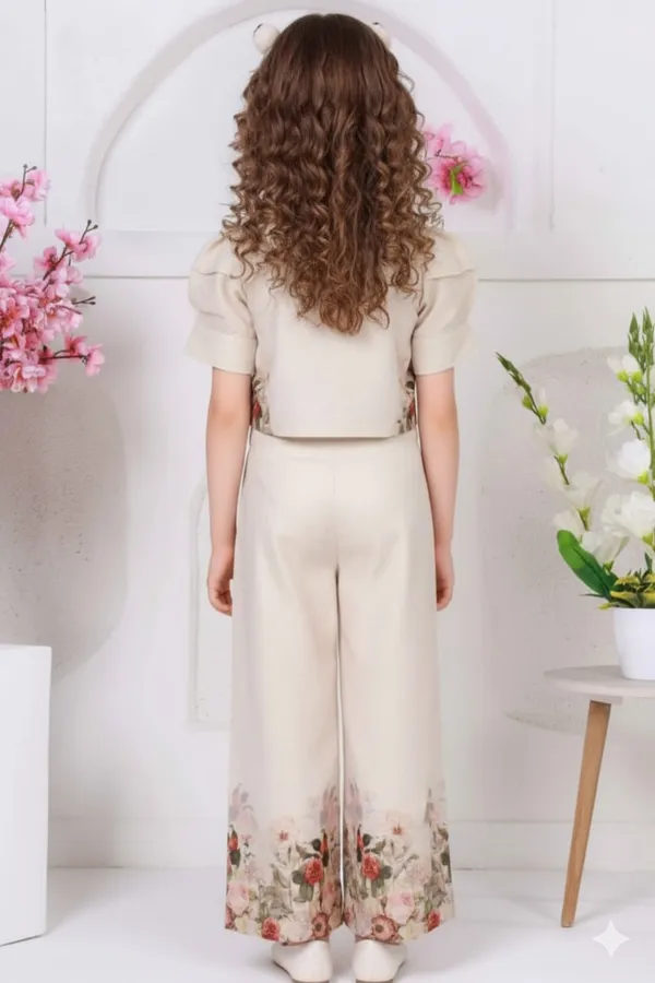 BLOOD_PANTHER_Girl's_Stylish_Half_Sleeve_Jumpsuit_|_Soft_Fabric_Wide-Leg_Outfit_with_Front_Tie_Detail_|_Trendy_Summer_Wear_for_Kids_|_Casual_&_Holiday_Clothing