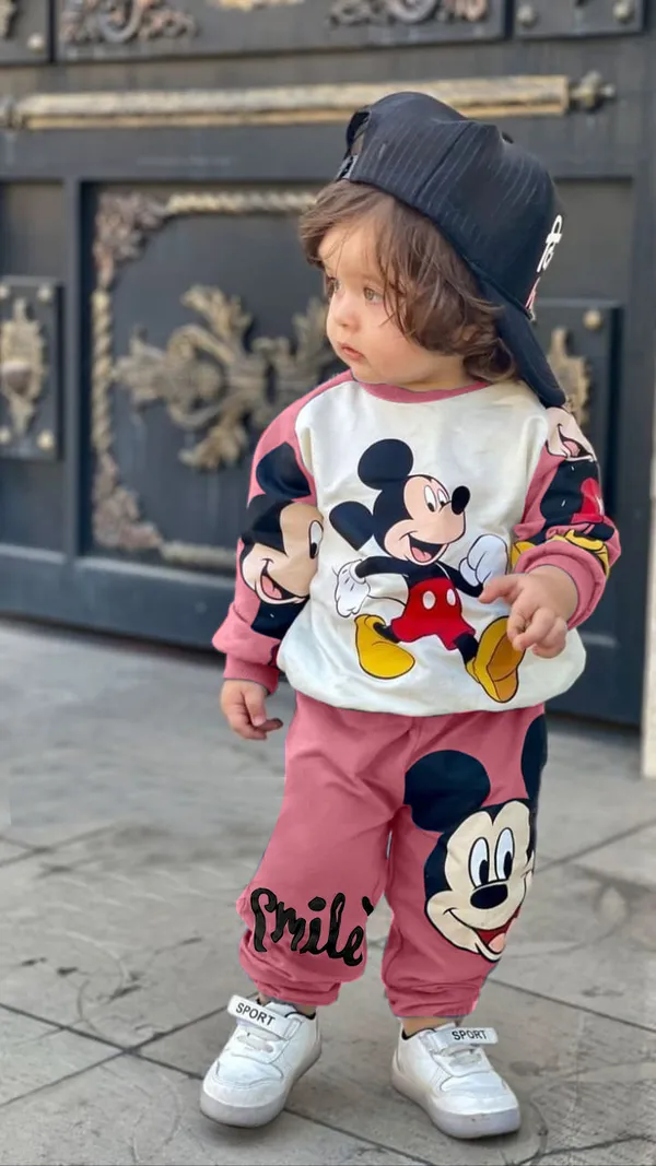 Pink-Peach_Boys_Poly_Cotton_Mickey_Mouse_Print_Full_Sleeve_Sweatshirt_with_Pants