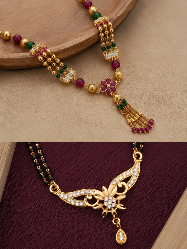 Elegant_Dual_Mangalsutra_Combo_Set_with_Floral_Tassel_&_Diamond_Pendant_Design