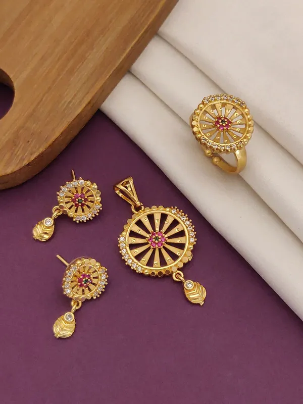 Earring Set Gold Forming Jewellery Premium Microplated Forming