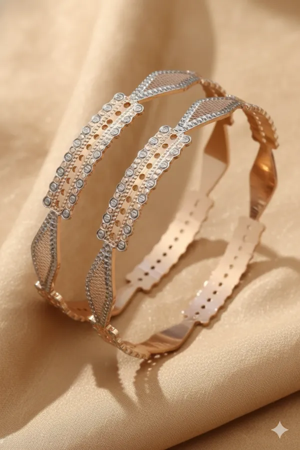 Two-Tone_Gold_Plated_Fancy_Daily_Wear_Bangle_Set_For_Women