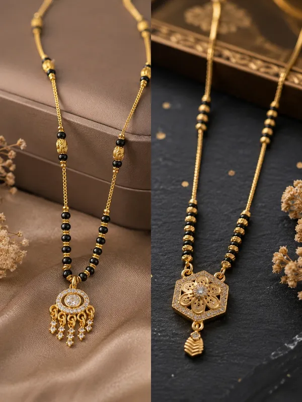 Gold_Plated_Diamond-Studded_Floral_&_Chandbali_Mangalsutra_Combo_for_Women