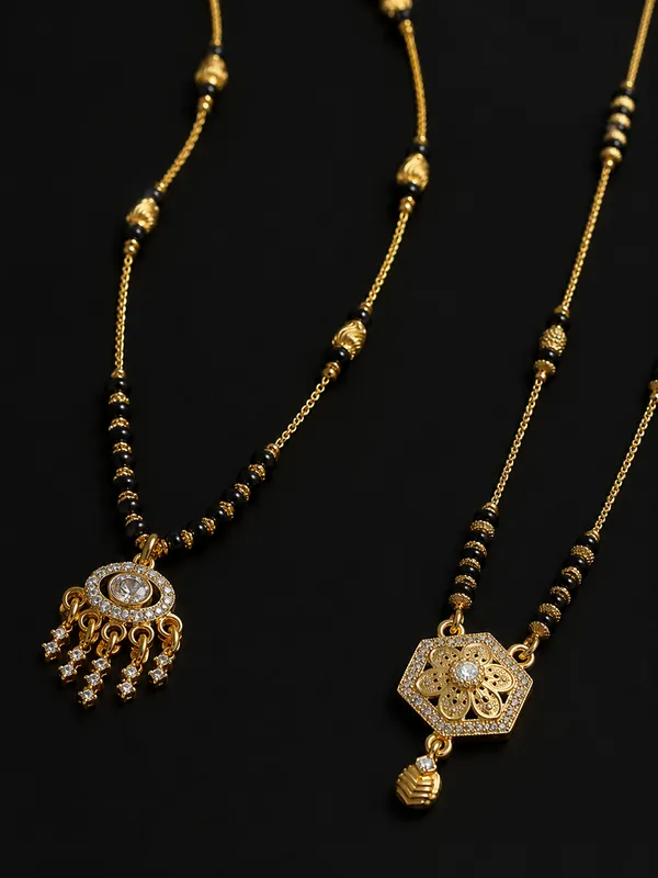 Gold_Plated_Diamond-Studded_Floral_&_Chandbali_Mangalsutra_Combo_for_Women