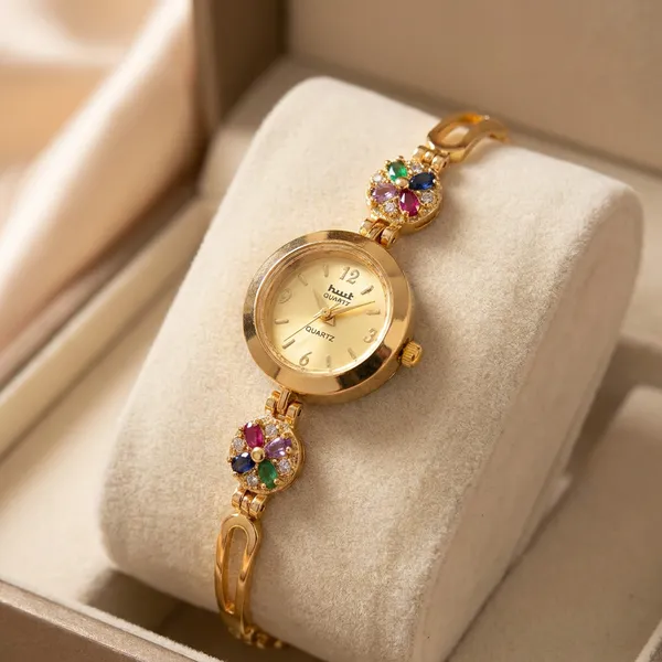 Designer_Floral_Stone_Gold_Plated_Fancy_Watch_for_Girls_&_Women