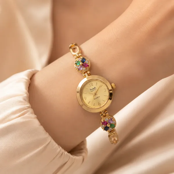Designer_Floral_Stone_Gold_Plated_Fancy_Watch_for_Girls_&_Women