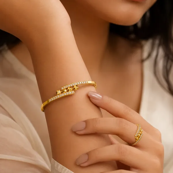 Designer_Gold-Plated_Crystal_Star_Bangle_and_Ring_Combo