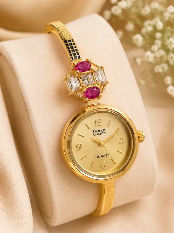Designer_Gold_Plated_Ruby_&_American_Diamond_Studded_Fancy_Bracelet_Watch_for_Women_|_Premium_Ethnic_&_Party_Wear_Wrist_Watch