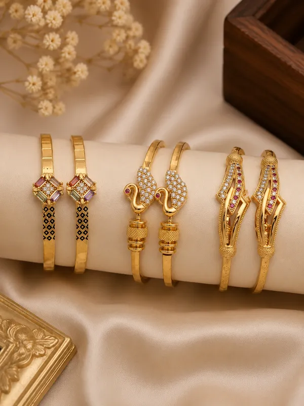 Designer_Gold-Plated_Stone-Studded_Openable_Bangle_Combo_–_Set_of_3