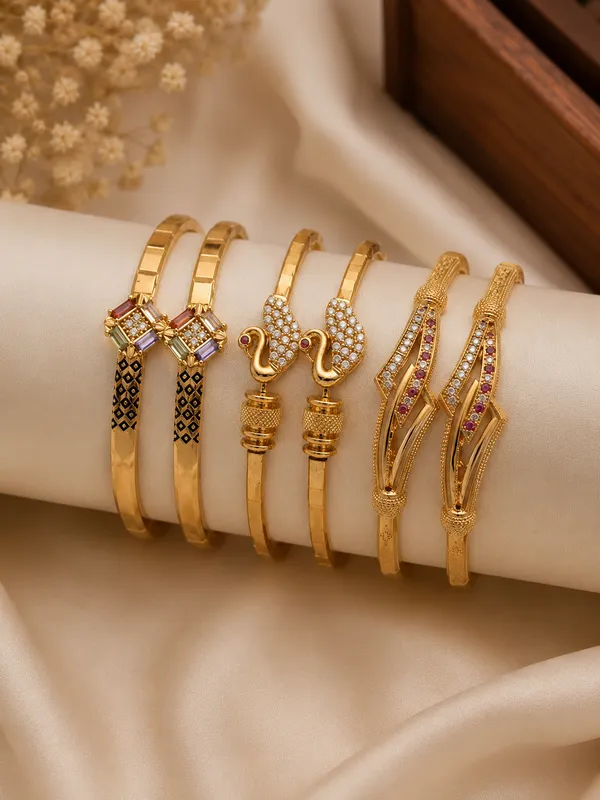 Designer_Gold-Plated_Stone-Studded_Openable_Bangle_Combo_–_Set_of_3