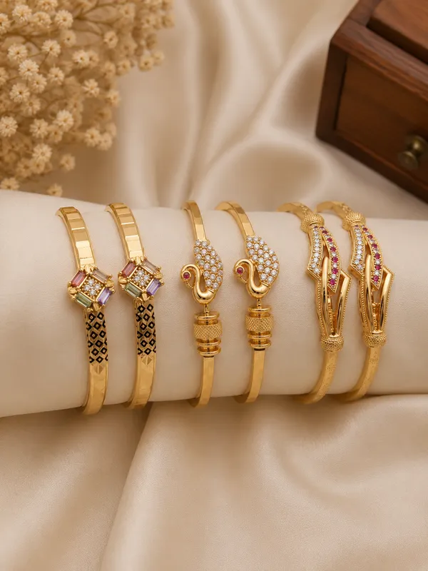 Designer_Gold-Plated_Stone-Studded_Openable_Bangle_Combo_–_Set_of_3